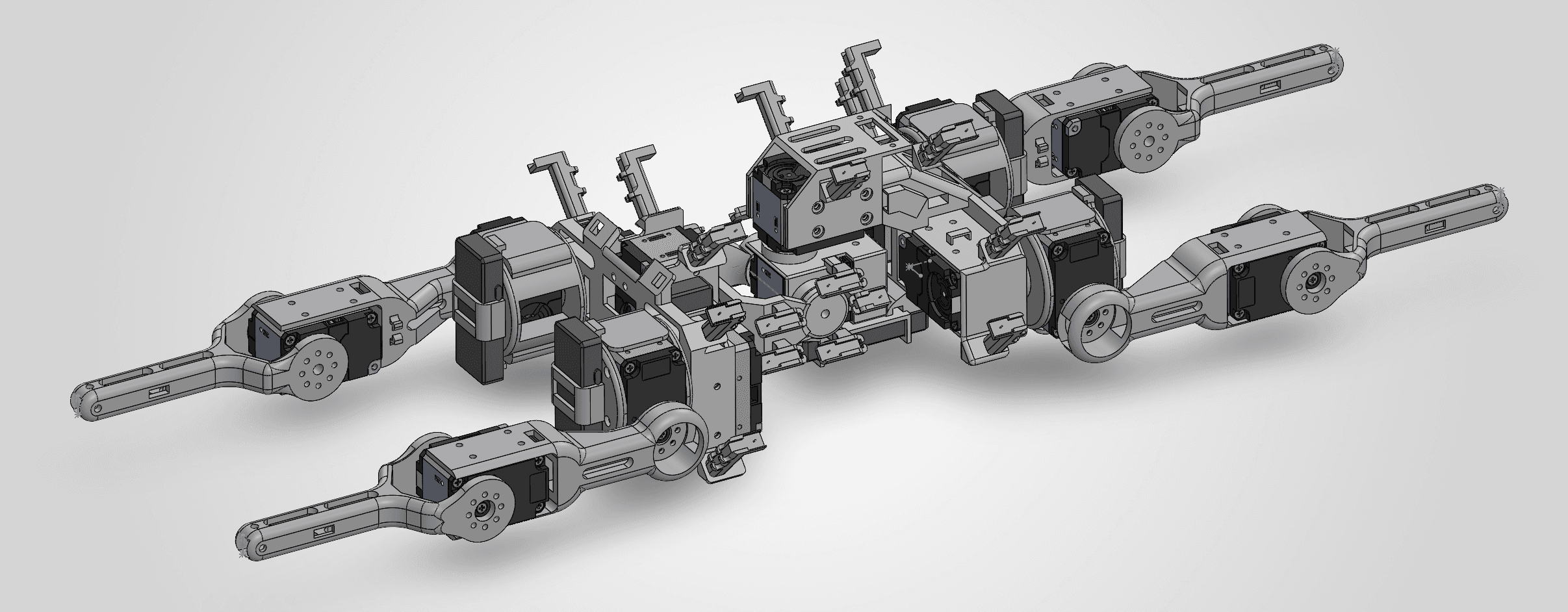 TerraGoat 四足整机 CAD 装配展开视图